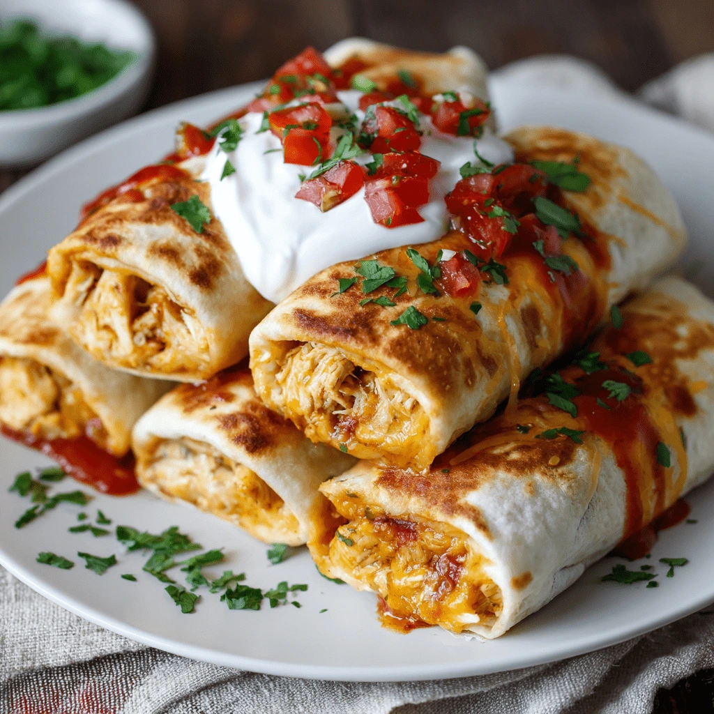  Chicken Chimichangas in dish ready to eat