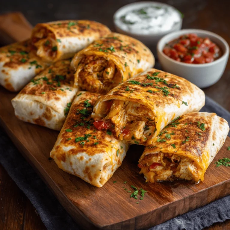 Cheesy Baked Chicken Chimichangas