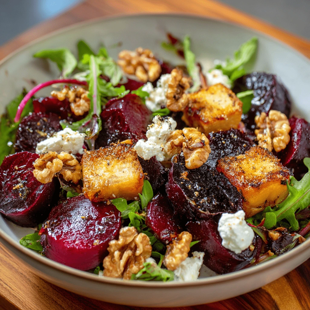 beet and goat salad