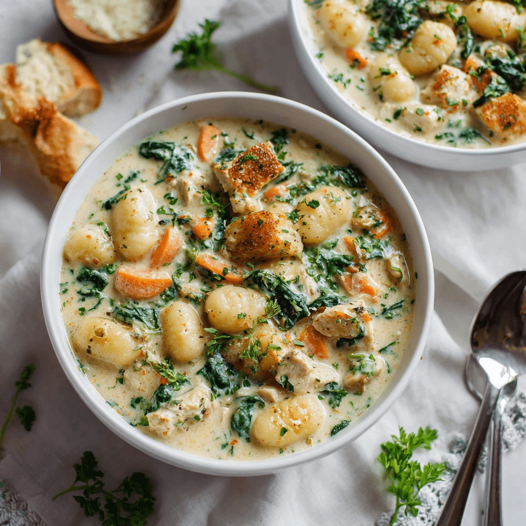 vegan chicken gnocchi soup