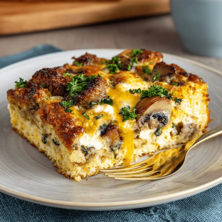 breakfast casserole in plate