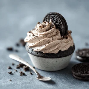 oreo frosting cupcake