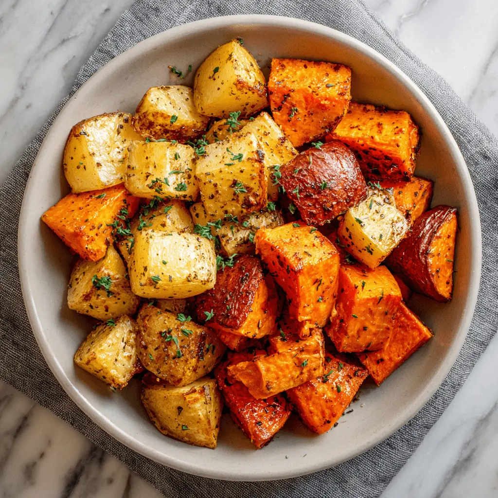 roasted potatoes in bowl