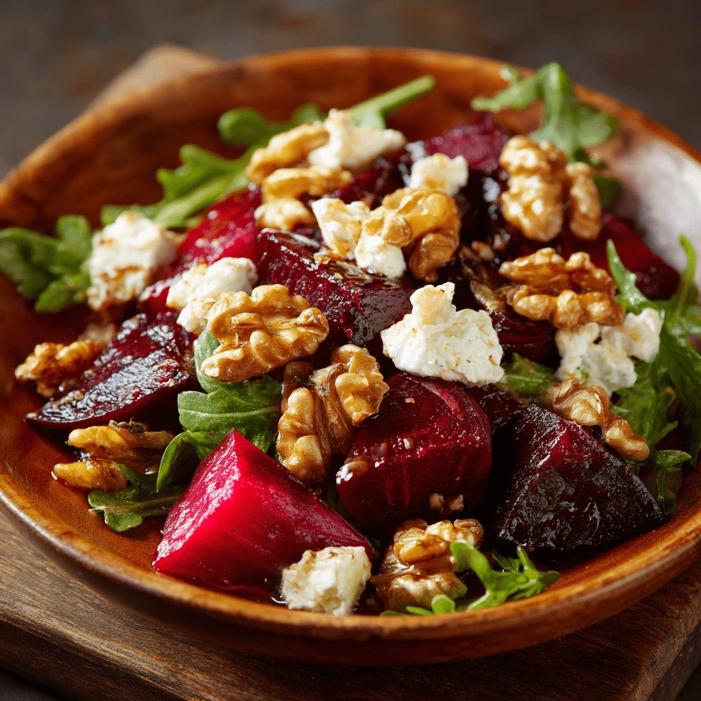 roasted beet and goat cheese salad