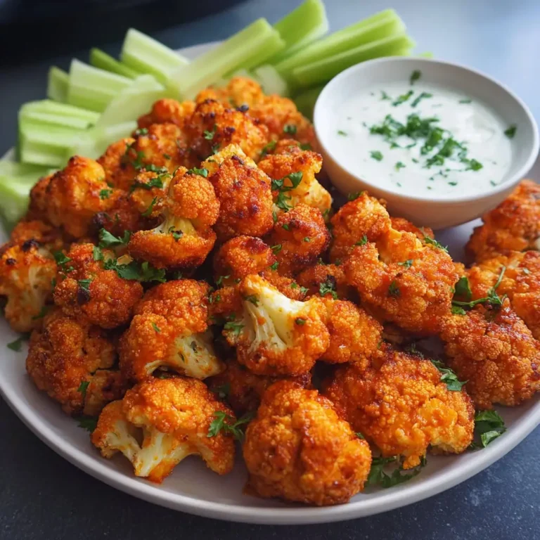 Air Fryer Buffalo Cauliflower Wings