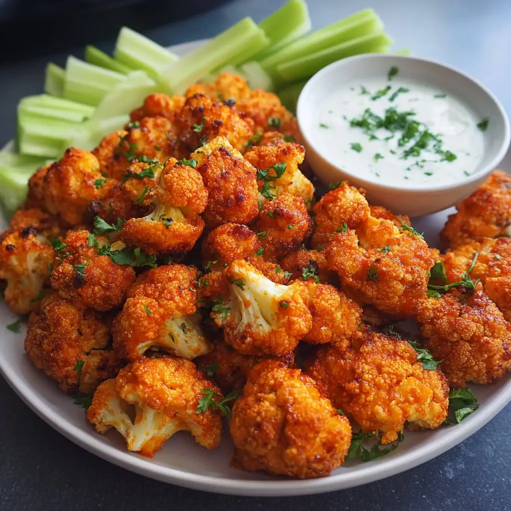Air Fryer Buffalo Cauliflower Wings
