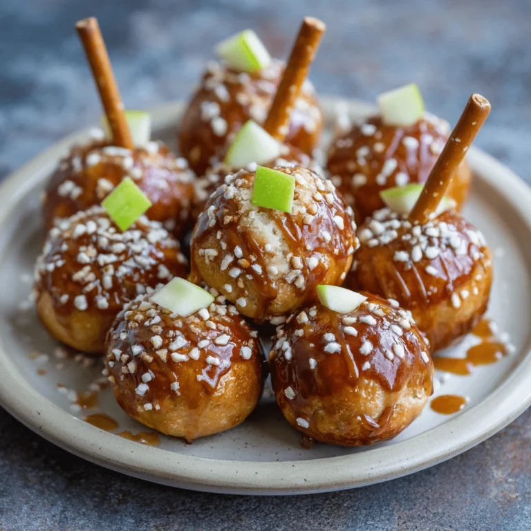 apple pretzel bites in plate