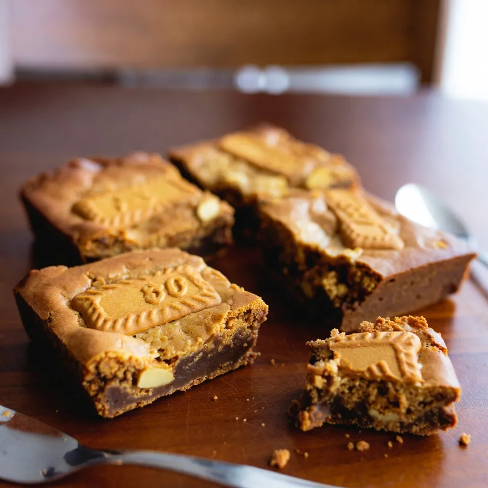 Fudgy Biscoff Brownies
