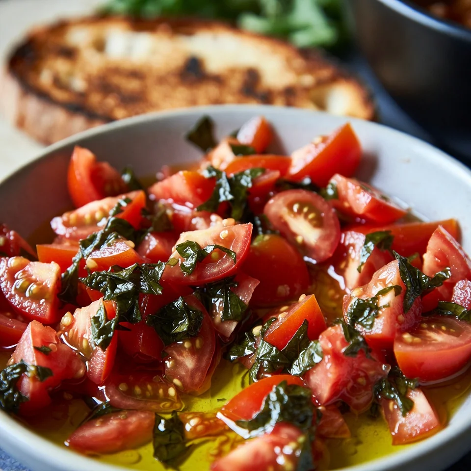 Tomato mixture for burrata bruschetta topping