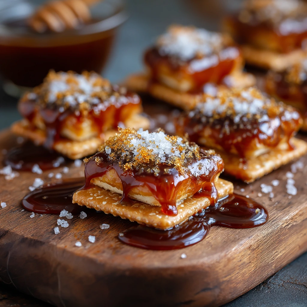 Salted Caramel Cracker Bites 4 Caramel Cracker Bites