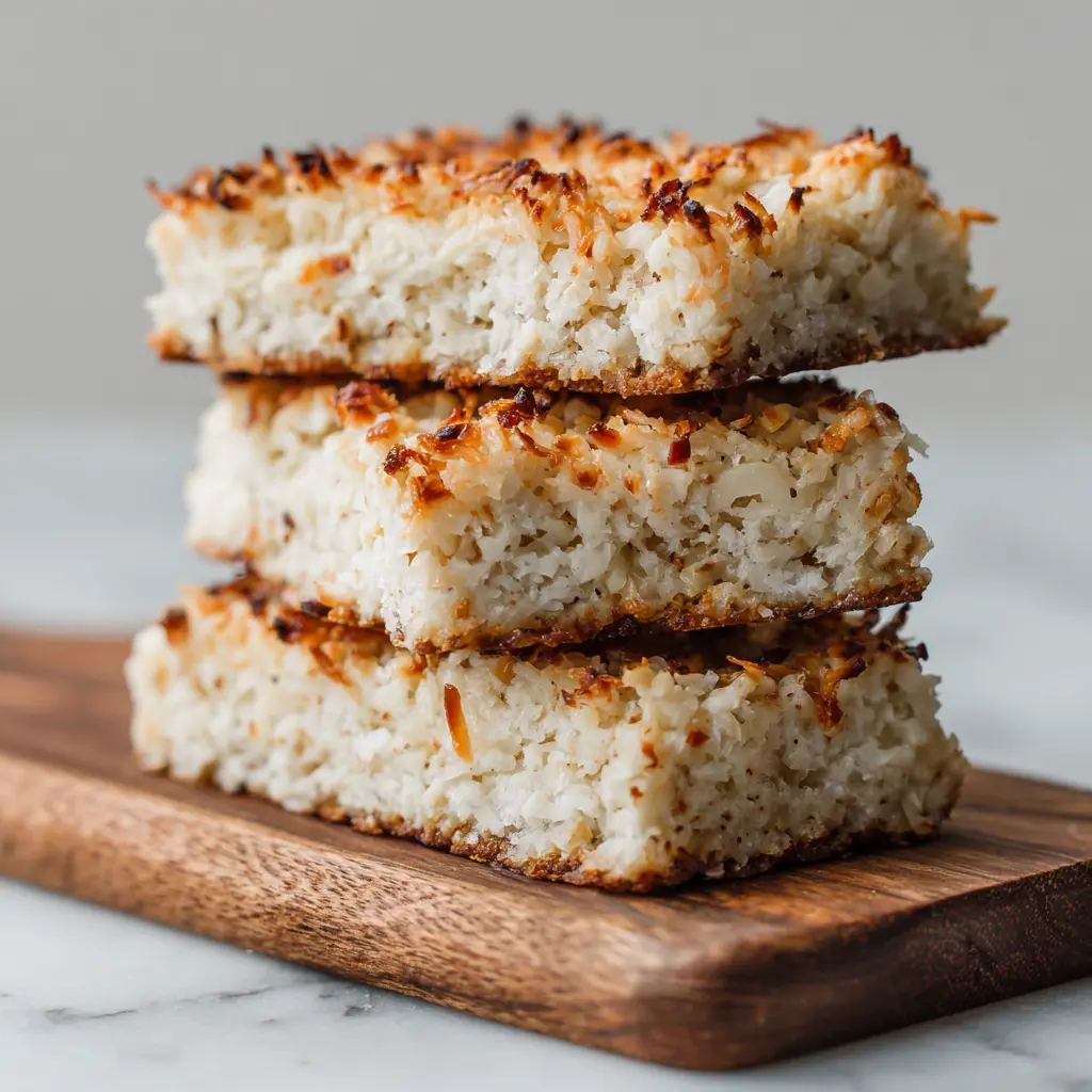 Low Carb Coconut Bars photography