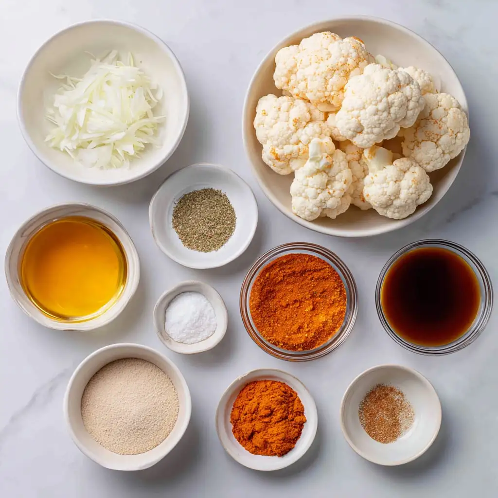 ingredients Air Fryer Buffalo Cauliflower Wings 