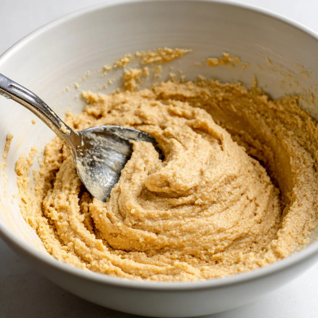 Mixing batter for cheese garlic muffins