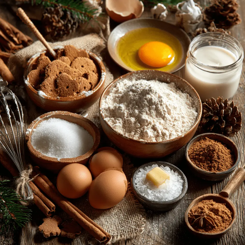 Christmas Gingerbread Cookies – A Festive Classic for the Holidays 3 ingredients of Christmas Gingerbread Cookies