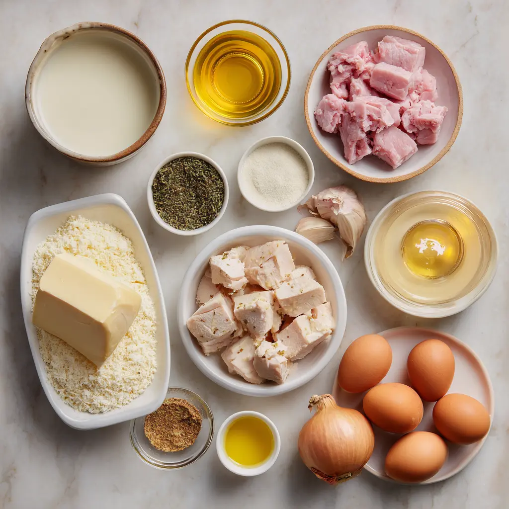 Creamy Chicken Cordon Bleu Casserole 3 ingredients of Creamy Chicken Cordon Bleu Casserole