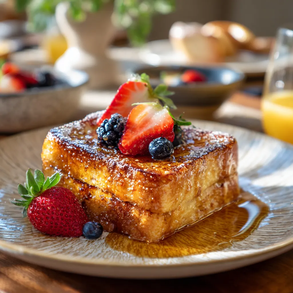 Creme Brulee French Toast That Turns Breakfast into a Decadent Experience 5 Creme Brulee French Toast serving