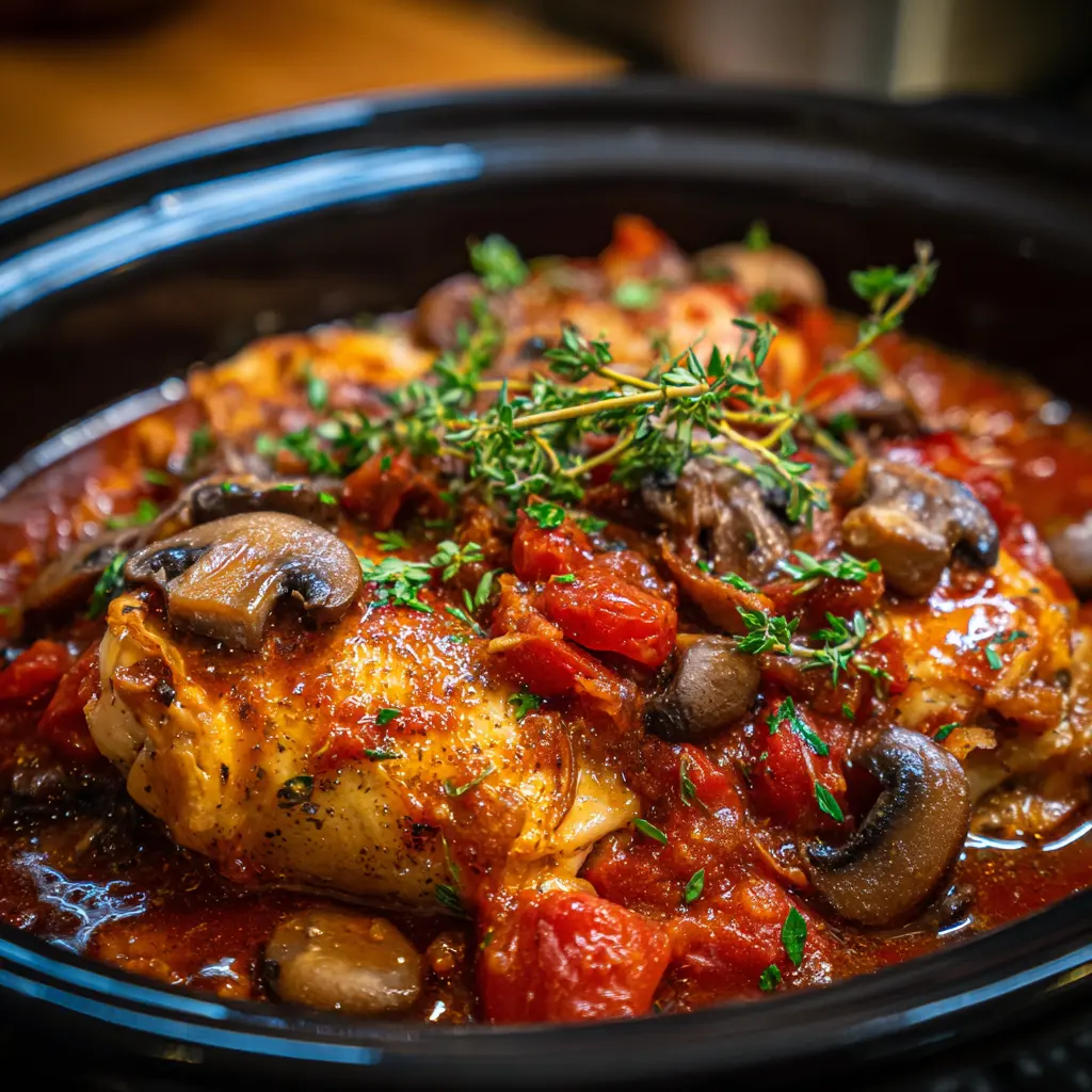 Slow-Cooked Crockpot Chicken Cacciatore 2 Crockpot Chicken Cacciatore