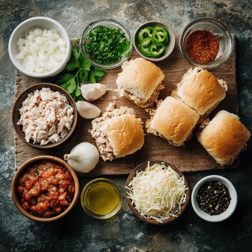 ingredients picture of Family-Favorite Crockpot Chicken Sliders