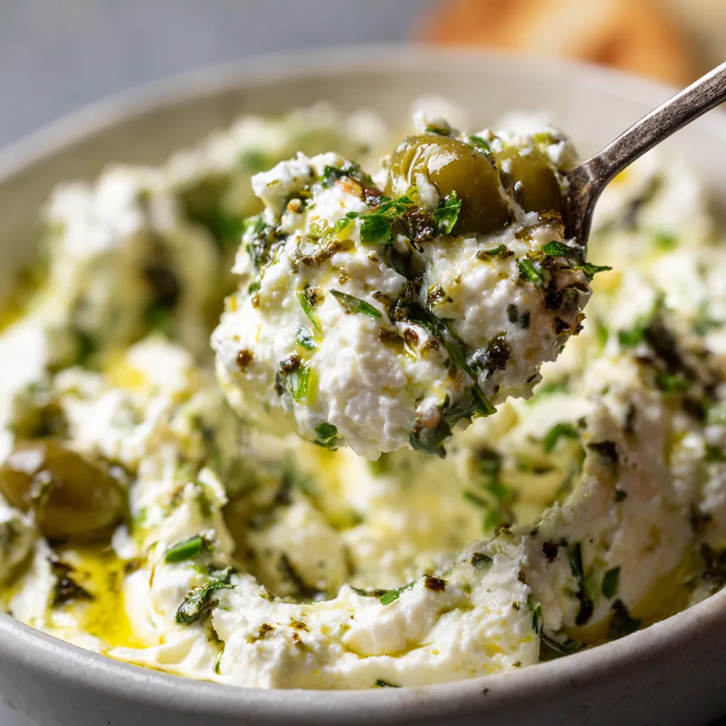 Green Olive and Feta Cheese Dip