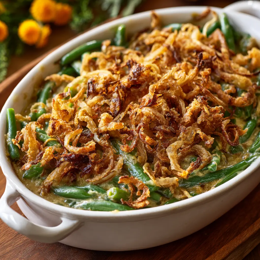 green bean casserole ready to eat