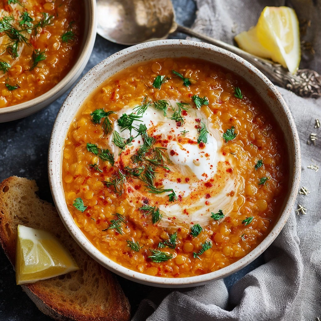 Comforting Red Lentil Soup 3 RED LENTIL SOUP photo