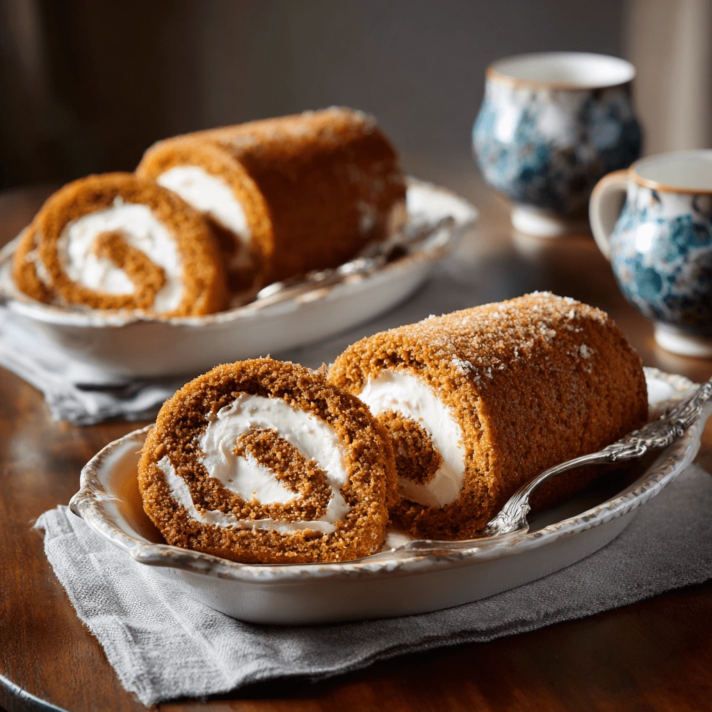 Libby’s Pumpkin Roll in dishes ready to eat