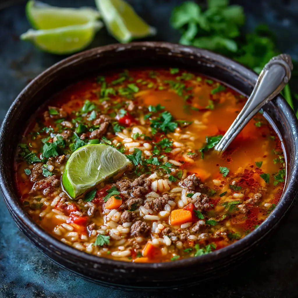 Mexican Beef and Rice Soup 2 Mexican Beef & Rice Soup picture