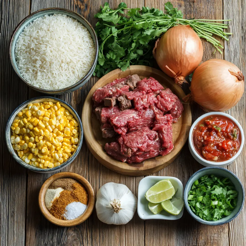 Mexican Beef and Rice Soup 3 Mexican Beef & Rice Soup ingredients