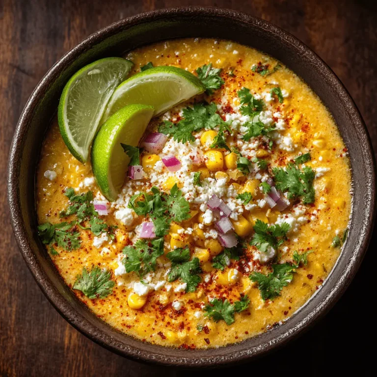 Mexican street corn soup picture
