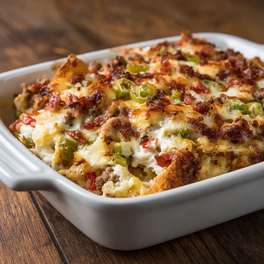 Philly Melt Casserole Bake
