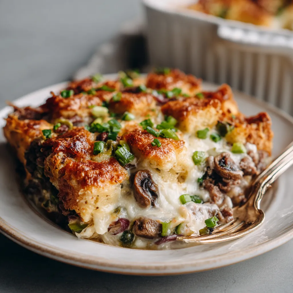 Philly Melt Casserole Bake