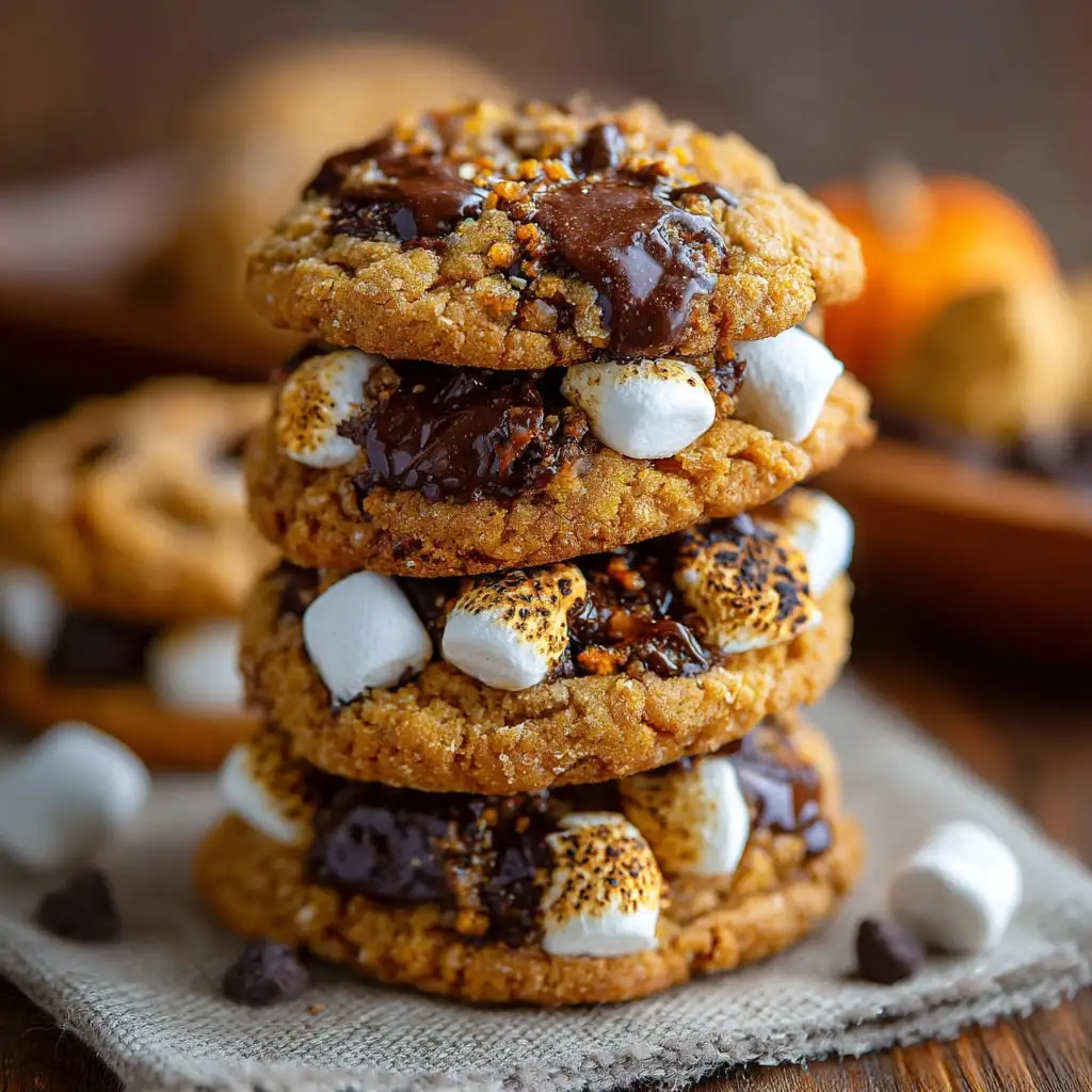 Pumpkin Smores Cookies 4 Pumpkin Smores Cookies