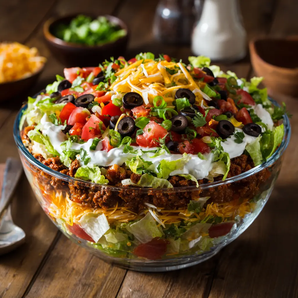 seven layer taco salad photo