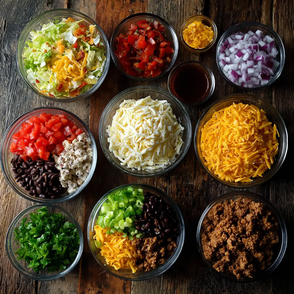 seven layer taco salad ingredients