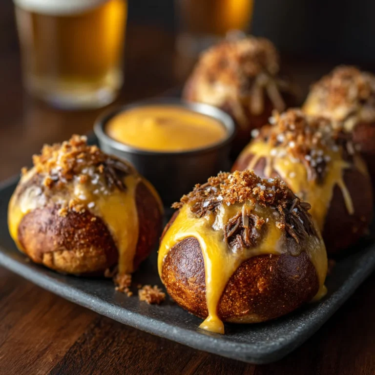 Smoked Brisket Beer Cheese Pretzel Bombs – Bold, Cheesy, and Made for Sharing 5 Smoked Brisket Beer Cheese Pretzel Bombs
