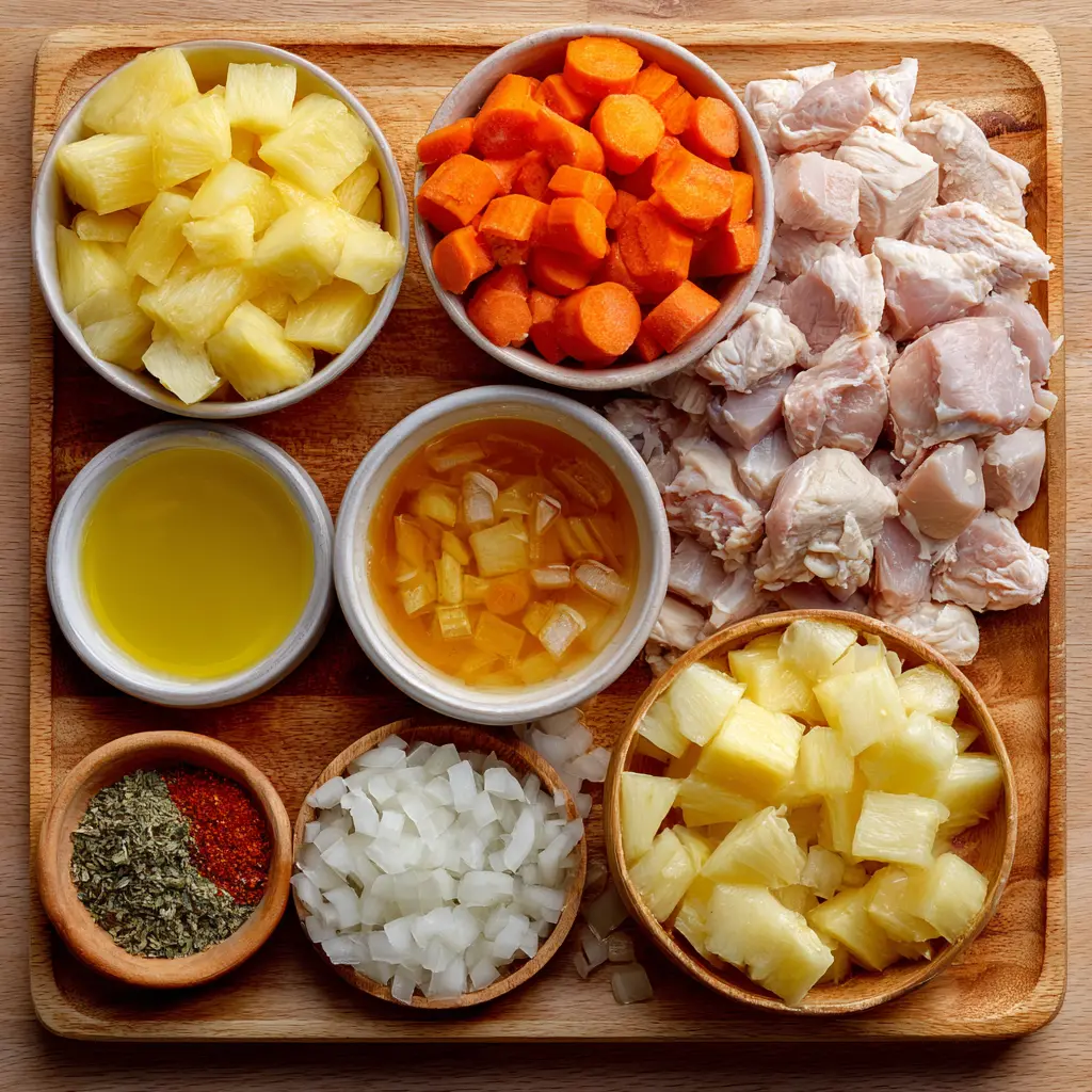 Sweet Hawaiian Crockpot Chicken ingredients 