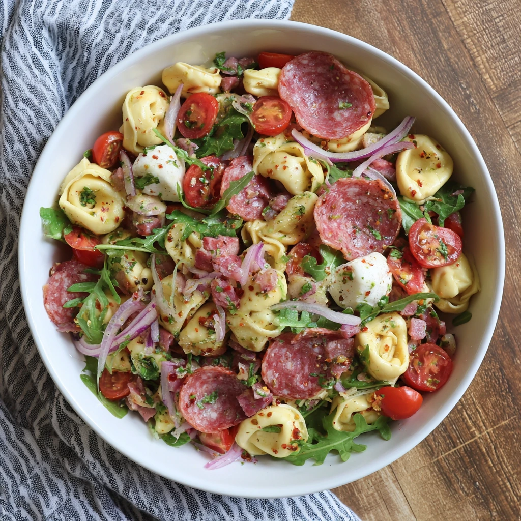 Flavor-Packed Salami Mozzarella Tortellini Salad 5 Salami Mozzarella Tortellini Salad