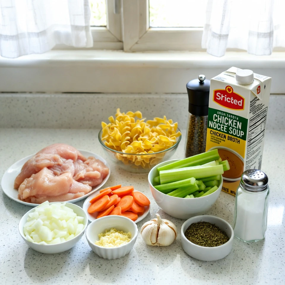 Crockpot Chicken Noodle Soup ingredients
