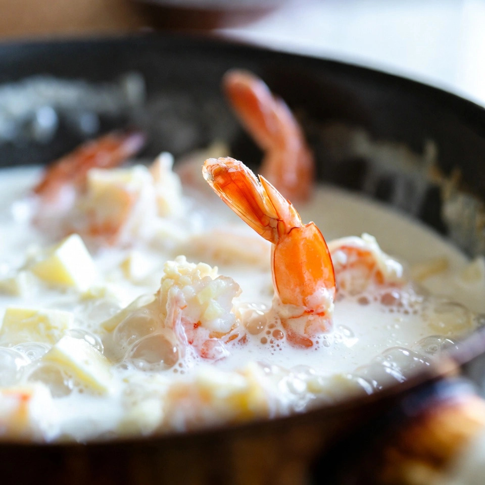 cooking Creamy Garlic Shrimp Sauce