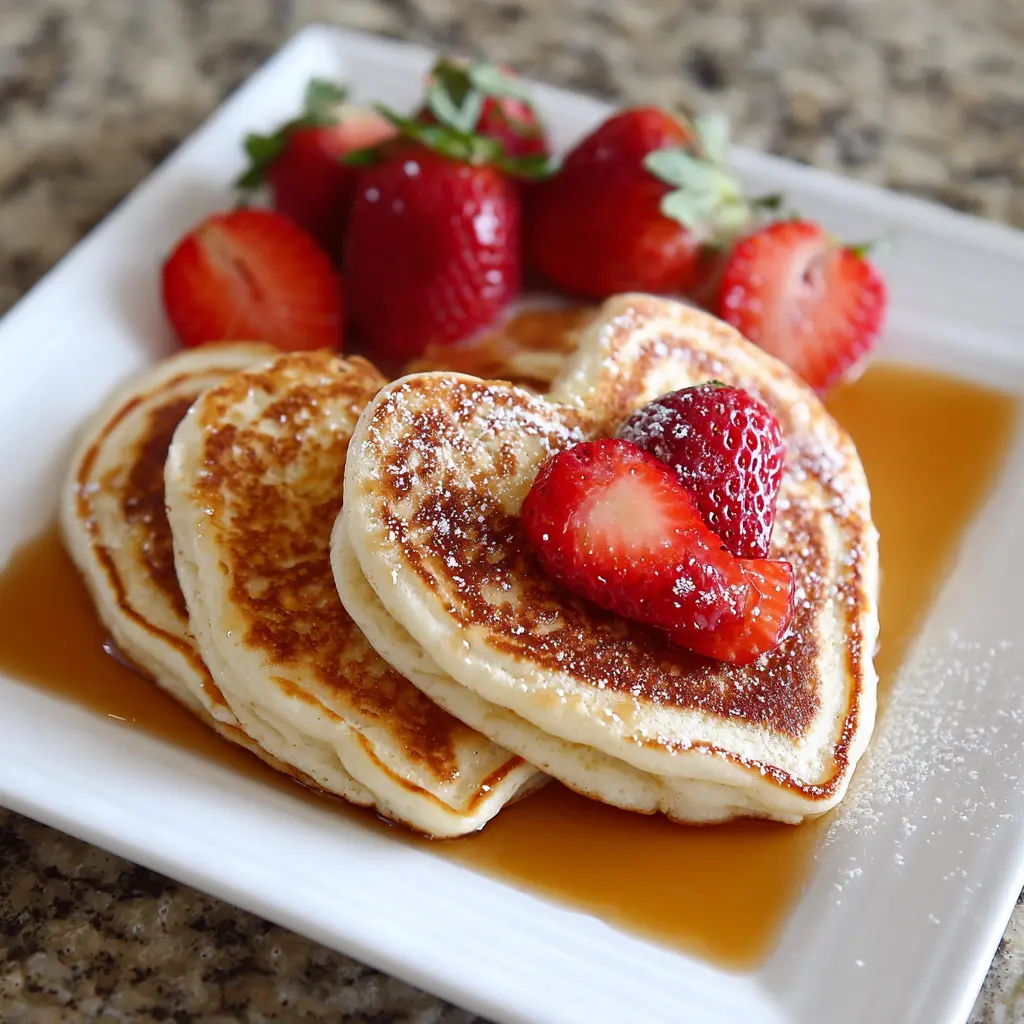 Fluffy Heart Shaped Pancakes 4 Heart Shaped Pancakes