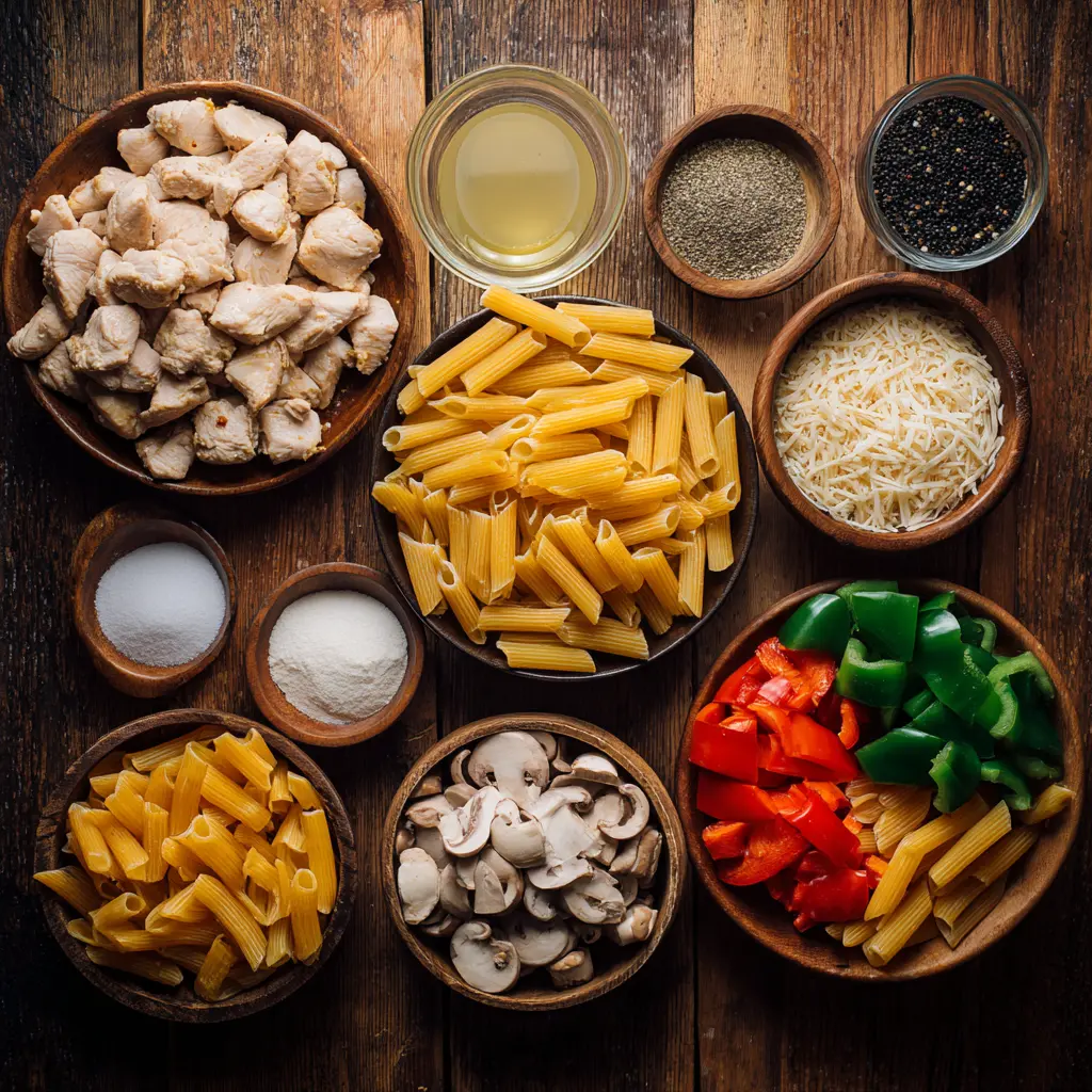 Honey Pepper Chicken Pasta ingredients
