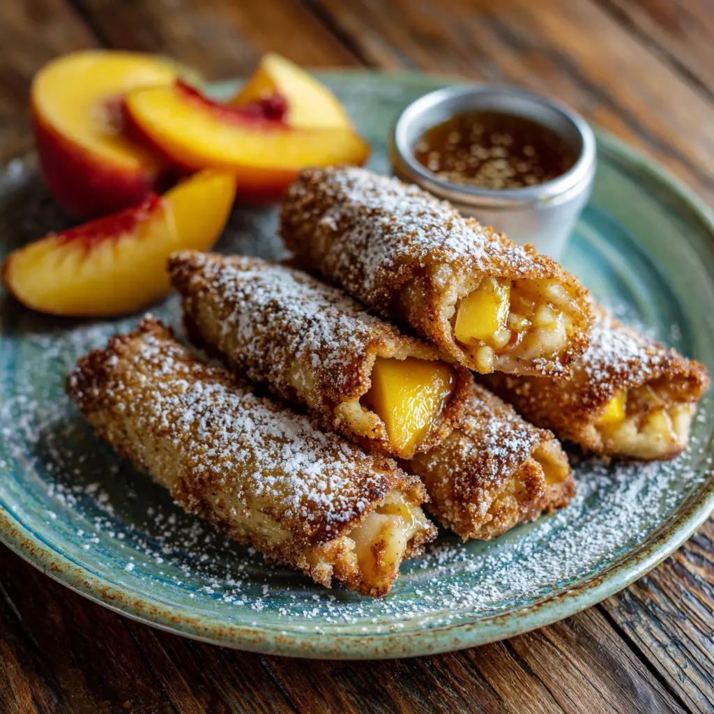 Peach Cobbler Egg Rolls picture