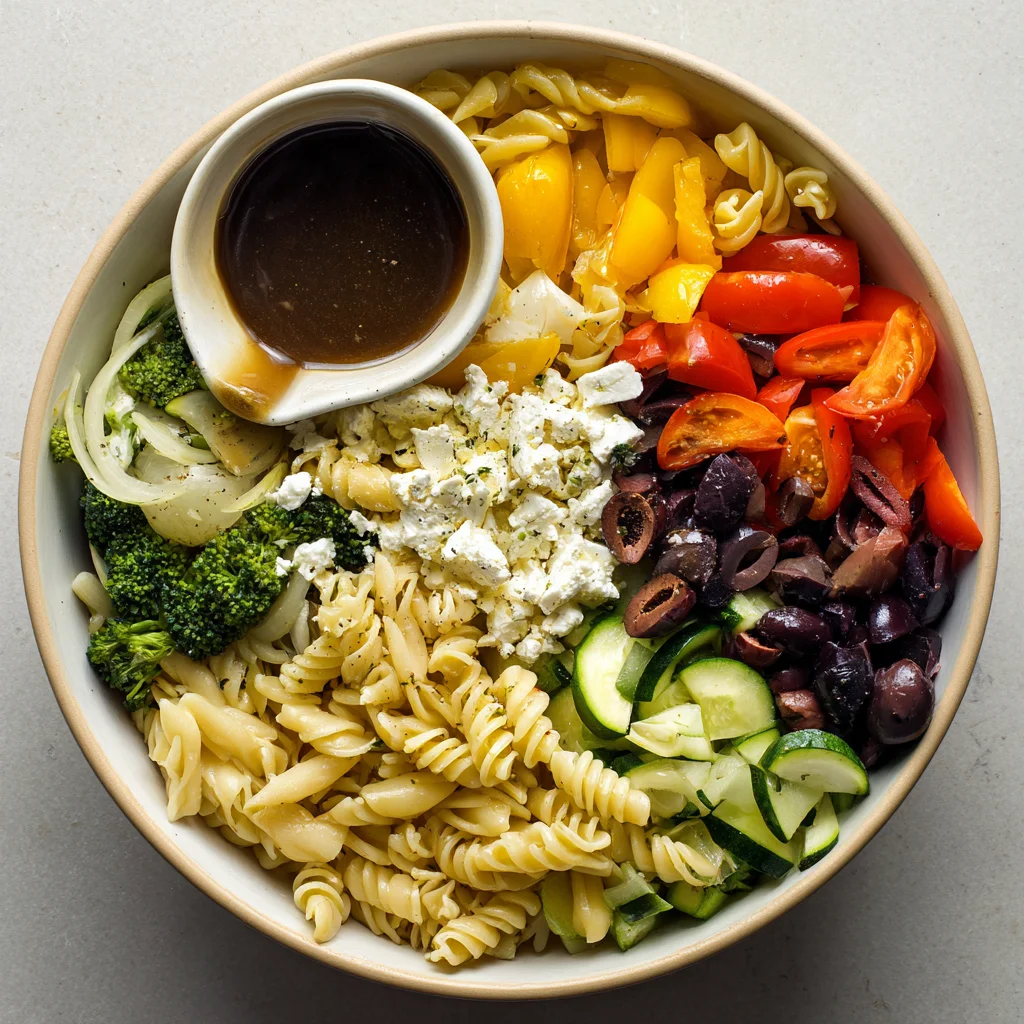 Ashley Mac’s Greek Pasta Salad Final serving