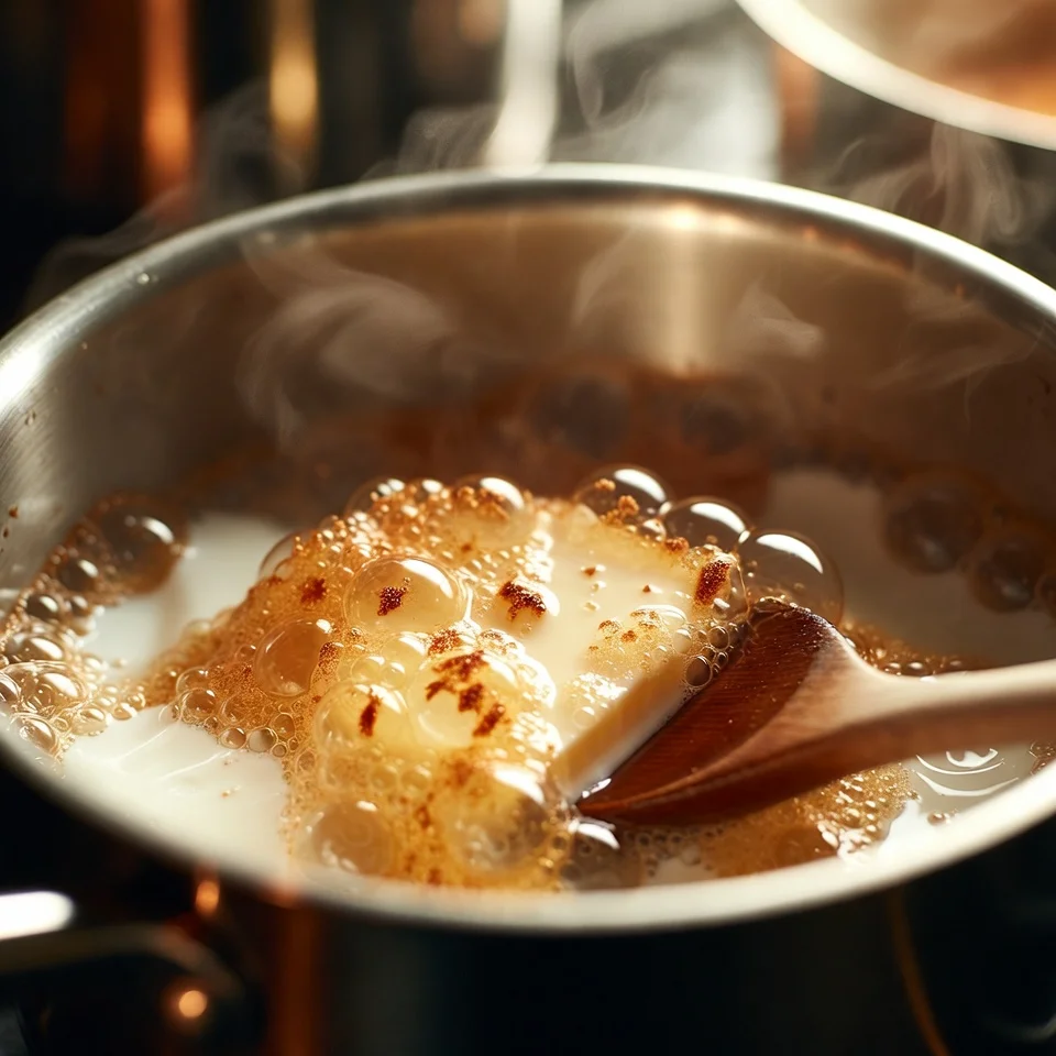 Brown Butter Fudge 2 Browning butter for brown butter fudge recipe