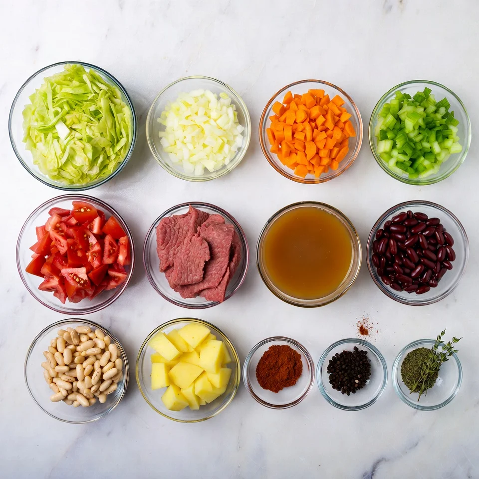 ingredients Cabbage Soup with Ground Beef Recipe