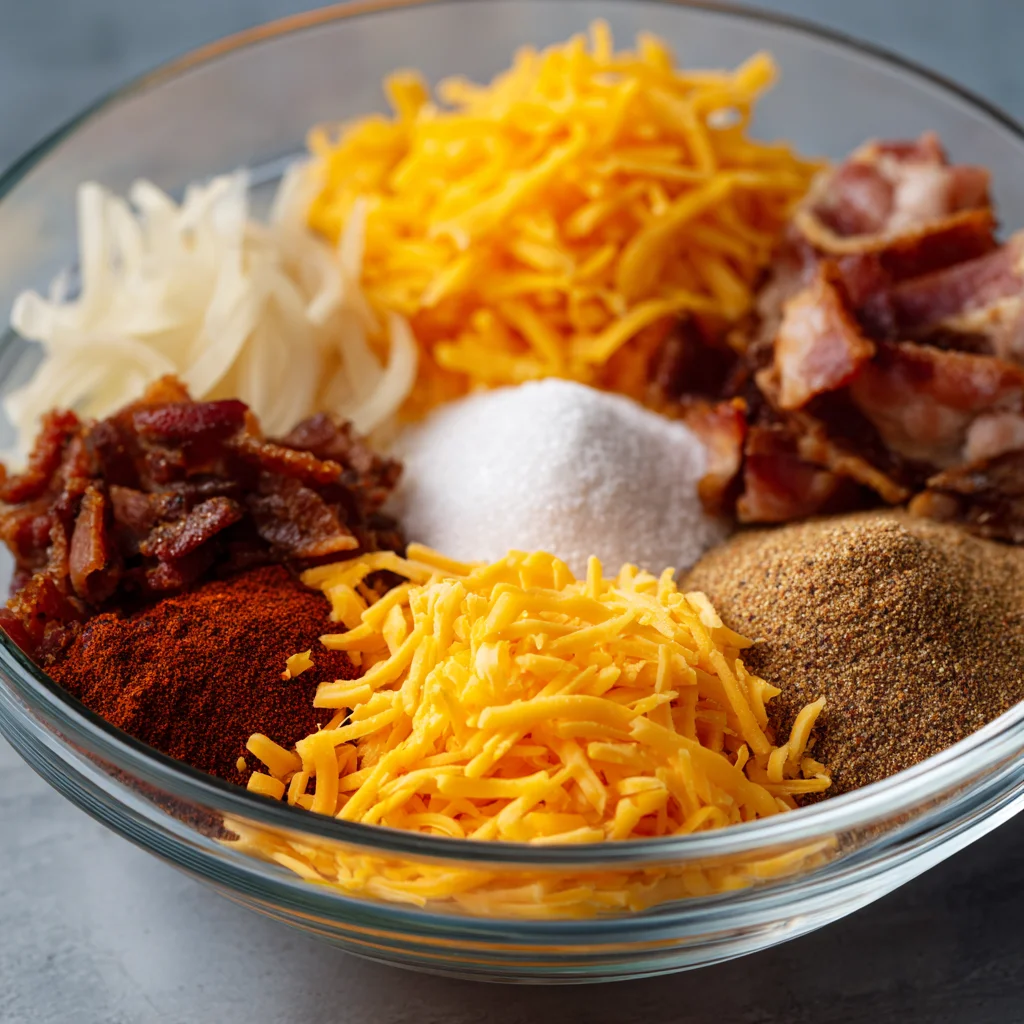 Ingredients used Cheddar Stuffed BBQ Bacon Bombs