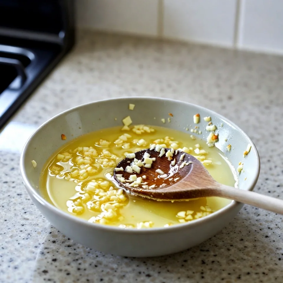 garlic butter, then sprinkle mozzarella and Parmesan evenly across the surface