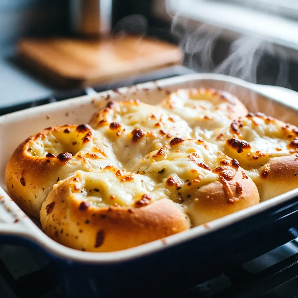 Cheesy Stuffed Garlic Bread Pull Apart Rolls – Gooey, Golden, and Impossible to Resist 4 Cheesy Stuffed Garlic Bread Pull Apart Rolls