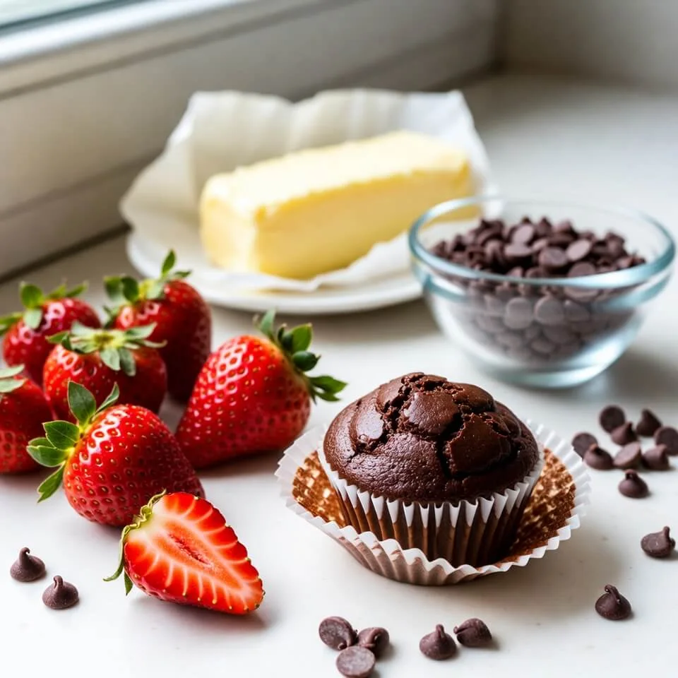 ingredients used Chocolate Covered Strawberry Topped Cupcakes