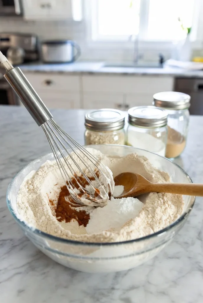 Cinnamon Roll Protein Muffins 3 Dry ingredients mix used in recipe Cinnamon Roll Protein Muffins